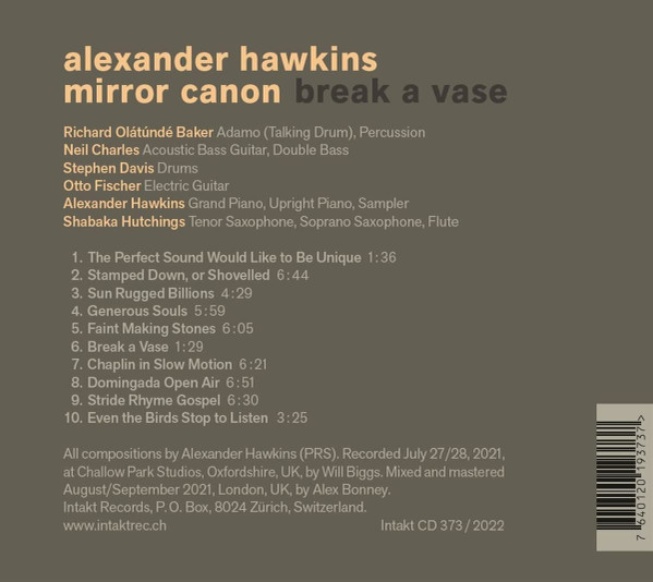 Hawkins, Alexander Mirror Canon - Break A Vase