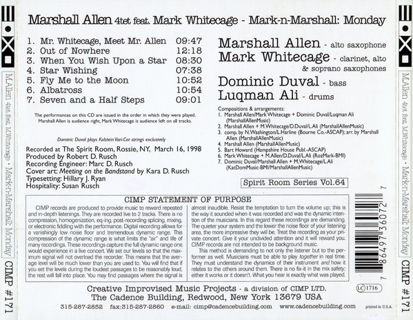 Allen, Marshall Quartet feat. Mark Whitecage – Mark'n'Marshall